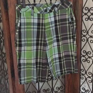 Men’s plaid shorts!